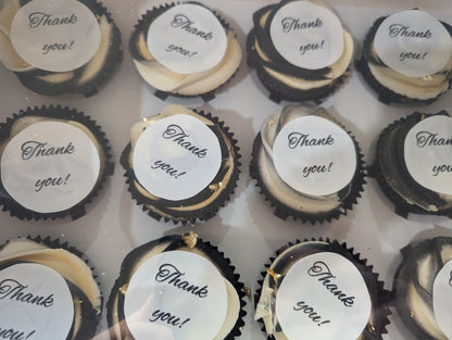 Cupcakes with Printed edible topper